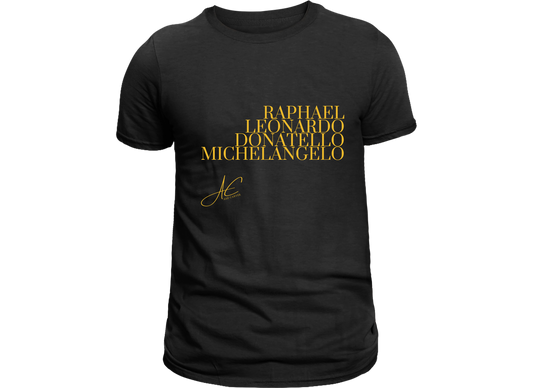 Renaissance Masters Art T-Shirt - Raphael, Leonardo, Donatello, Michelangelo - TMNT Tee