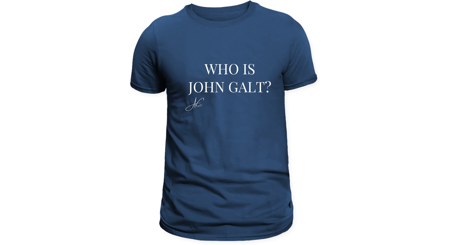 Who is John Galt?' T-Shirt - Ayn Rand Quote Tee